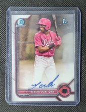Yerlin Confidan 2022 Bowman Chrome 1st Auto Cincinnati Reds