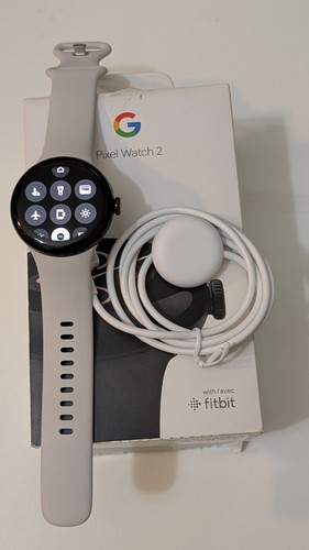 Google Pixel Watch 2 Matte Black Aluminum 41mm w/ Porcelain Active Band - Wi-Fi - Photo 4 sur 13