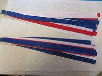 Bicycle Adult Streamers Homemade Red, White And Blue - 15 Long - Bicycle Adult Streamers Homemade Red, White And Blue - 15 Long -