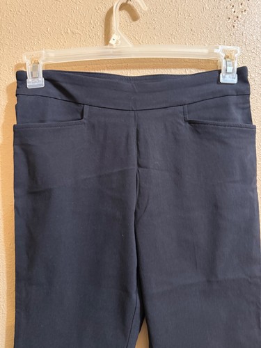 TIME AND TRU MILLENNIUM CAPRI PANTS SZ SMALL (4-6) BLACK STRETCH PULL ON - Picture 2 of 3