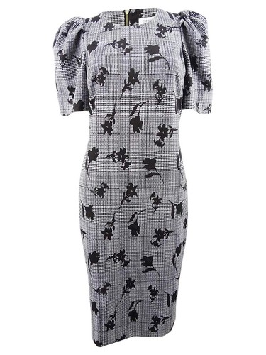 Calvin Klein Women's Puff-Sleeve Printed Sheath Dress - Bild 1 von 2