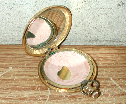 OROLOGIO DA TASCA VINTAGE DONNA PLACCATO ORO CASSA COMPATTA POLVERE MISURA CON SPECCHI - Foto 5 di 14