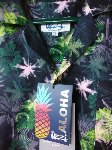 Men's XL Uzzi Amphibious Shirt Hawaiian Botanical Button Up NWT - 第 3/8 張圖片