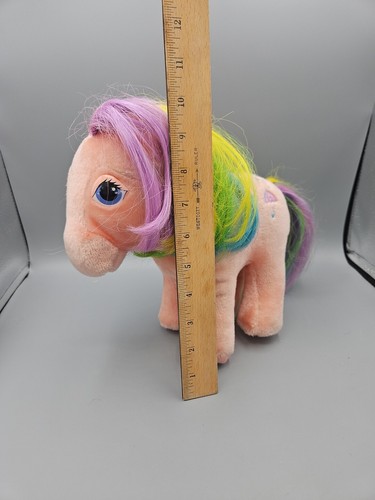 VTG My Little Pony G1 80s Hasbro Softies MLP Parasol Plush Animal 10" Rainbow - Picture 10 of 10