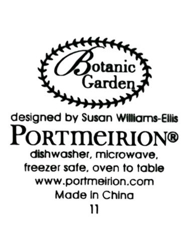 Portmeirion Botanic Garden Square Salad Plate : Lily Flowered Azalea 8” x 8” EUC - Picture 3 of 3