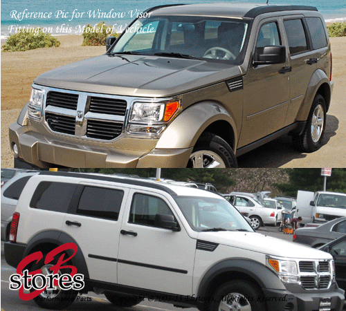 Rain Guards Visor 4pc Deflector For Dodge Nitro 2007 2008 2009 2010 2011 SLT SXT - Foto 4 di 5