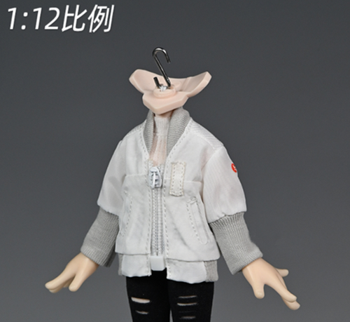 1/12 Scale Soldiers Clothes Model Bomber Jacket&Tight Trousers Clothes Suits - Picture 7 of 11