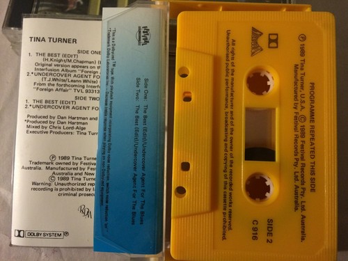 TINA TURNER RARE Australian THE BEST Cassette Single 1989 Cassingle - Picture 2 of 2