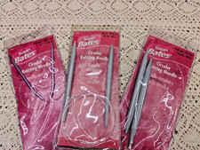 LOT of 3 Susan Bates Circular Knitting Needles 29"-Sz 13, 36"- Sz 11  16" - Sz6