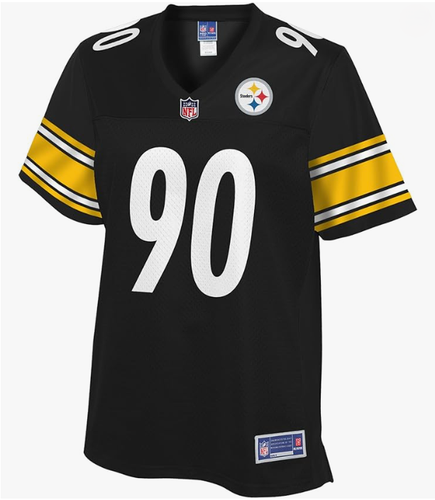 NFL PRO LINE Women's T.J. Watt Black Pittsburgh Steelers Jersey Size Small - Picture 2 of 3