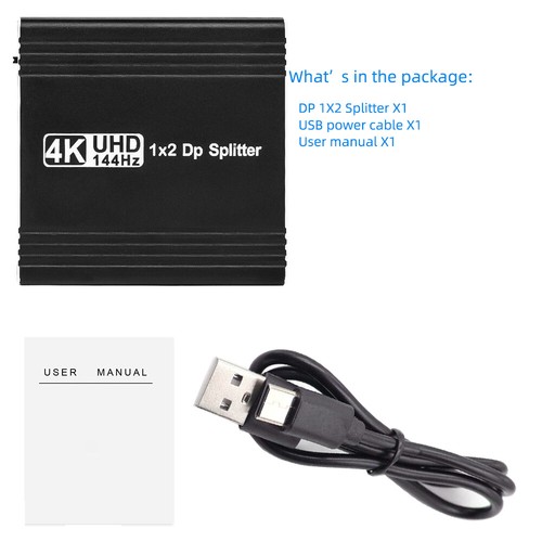1x2 DisplayPort to Dual DisplayPort Splitter 4K@144Hz DP Adapter DP Splitter - Picture 11 of 11