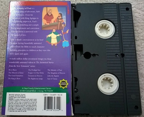 VHS Animated Stories New Testament The Ministry of Paul - Picture 2 of 2