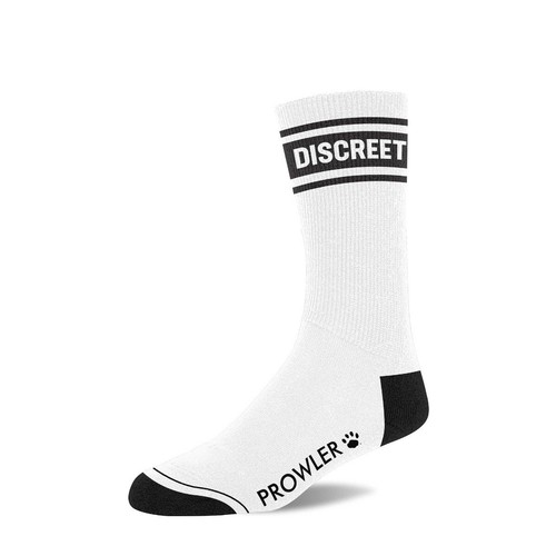 PROWLER FETISH CREW SOCKS WHITE COTTON SLOGAN DISCREET SOCKS GAY FETISH SOCKS - Picture 2 of 2