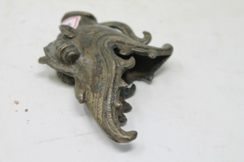 Antique Old Extremely Rare Bronze Yalli Lion Face Unique Statue Figurine NH6620 - Picture 10 of 12