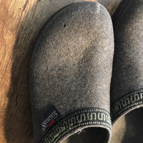 Stegmann Wool Slip On Clogs Size 7.5 Grey Brown Slippers Wool Womens - Picture 5 of 7