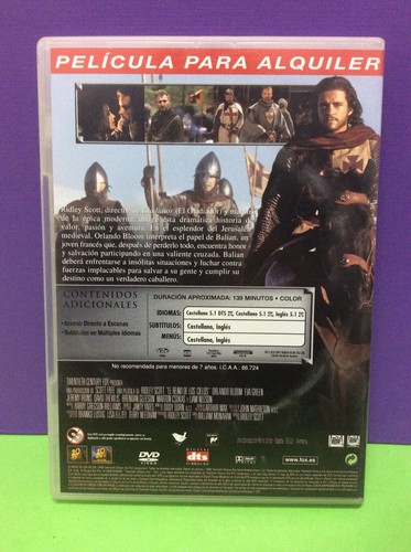 EL REINO DE LOS CIELOS - DVD- USADO GARANTIZADO - Imagen 2 de 3