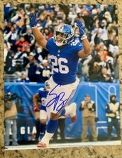 SAQUON BARKLEY Auto Hand signed NEW YORK GIANTS 8