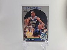 1990-91 Hoops #185 Tony Campbell Nba Basketball Minnesota Timberwolves