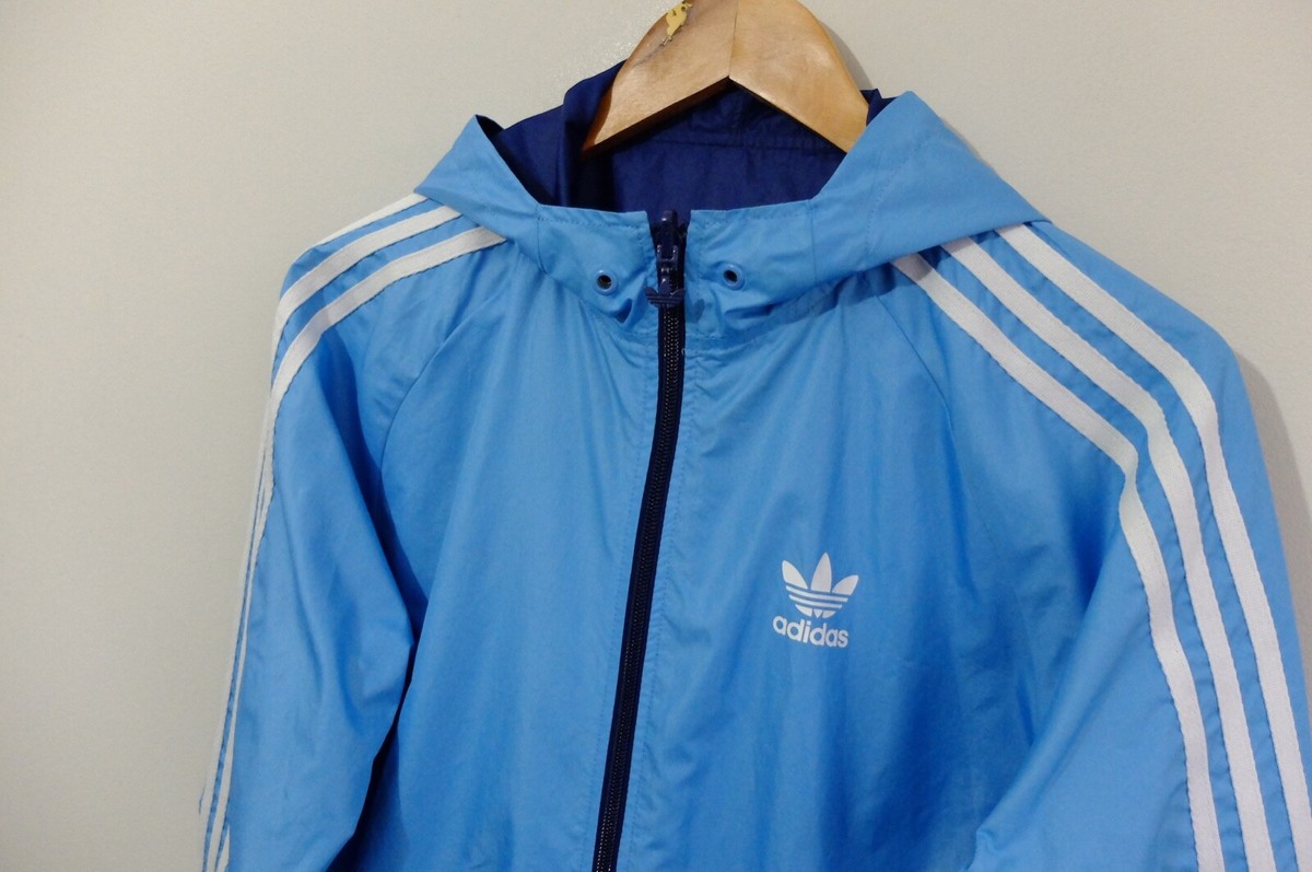 absorption lejer Opgive Adidas Originals Reversible Windbreaker jacket S Blue Trefoil shell rare |  eBay