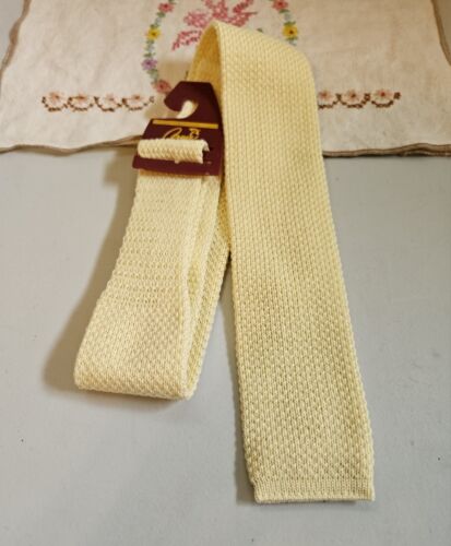 Vintage Arnie Tie 1970's Yellow 100% Cotton NWOT See PHOTOS