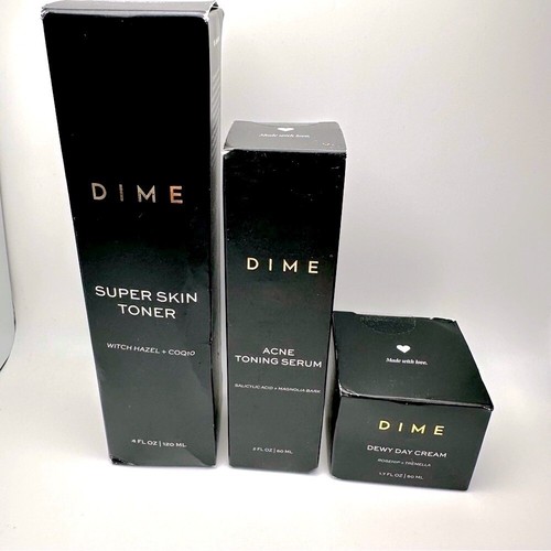 DIME Skincare Set - Super Skin Toner, Akne Serum, taufrische Tagescreme. NEU - Bild 1 von 3