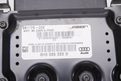 8H0035223D Dispositivo di controllo Stadio finale Amplifier Audi A4 8H Cabrio - Foto 10 di 10