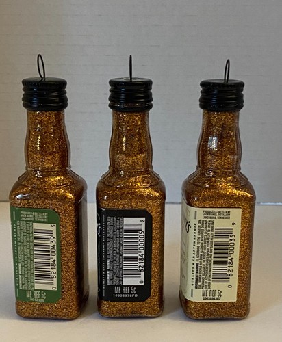 Jack Daniels Shot bottle Alcohol Theme Ornaments Set of 3 - Picture 4 of 7