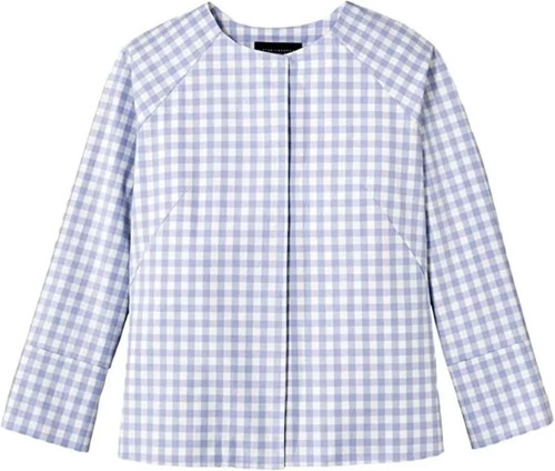 Victoria Beckham Target Jacket Blue Gingham Easter Twill Lightweight NWT S,M,L - Picture 1 of 14