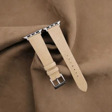 Beige Stingray Leather Apple Watch Band 38mm 40mm 41mm 42mm 44mm 45mm