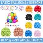 10" Latex Balloons with Curling Ribbon Birthday Wedding Party Decorations 50pcs