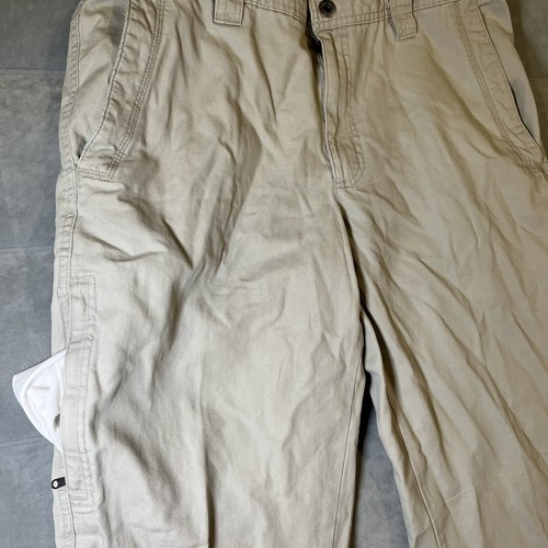 Pantalones de Carga Para Hombres Columbia Calce Regular Beige Pesca Senderismo Campamento 36x32 - Imagen 2 de 6