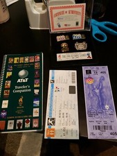 OLYMPICS MEMORABILIA LOT TICKET STUBS, LIMITED EDITION COUNTDOWN PINS STUBS BOOK