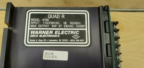 SECO Warner Electric QUAD R 6150 115/230VAC 50/60HZ 5HP - Picture 2 of 7