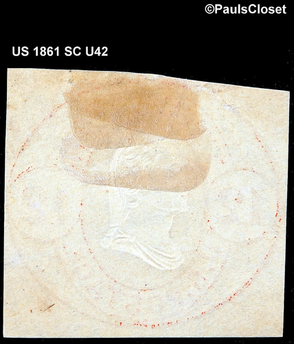 US 1861 SC U42 GEORGE WASHINGTON 12 ¢ ROT & BRAUN AUF BUFF PAPIER MHR SEHR GUTER ZUSTAND - Bild 2 von 2