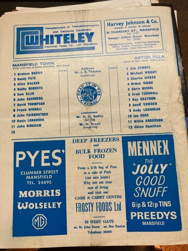 Aston Villa HOME & AWAY programmes 1971/72 3rd Division League & Cup & Youth Cup - Picture 103 of 107