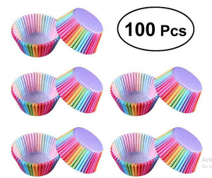 100pcs Muffin Kuchen Backen Tassen Cupcake Müllbeutel Gussform Papier