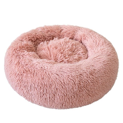Donut Plush Pet Dog Cat Bed Fluffy Soft Warm Calming Bed Sleeping Kennel Nest - Picture 19 of 32