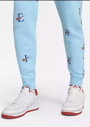 Nike Sportswear Club AOP Fleece Joggers Mens Size Blue Chill DV9611-499 Sz M - Picture 6 of 12