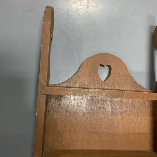 Vintage Hand Made Wooden Wall Shelf 2-3 Tier - Picture 2 of 10