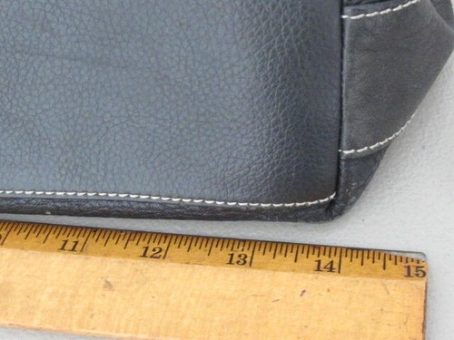 Vintage Ralph Lauren Schultertasche weiches genarbtes Leder schwarz Handtasche lässig Hobo-Stil - Bild 16 von 18