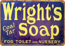 METAL SIGN - Wright's Coal Tar Soap - Vintage Look Reproduction