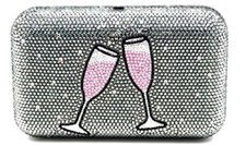 Cheers Handbag Purse/ Clutch Christal Couture Handcrafted W- Swarovski Crystals