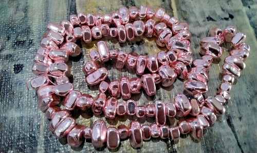 Nat Electroplated Hematite Nuggets, Non Magnetic, Pink, Approx 110pce - Bild 4 von 4