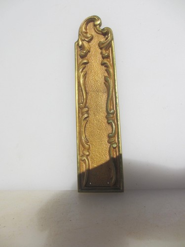 Vintage Brass Finger Plate Push Door Handle French Antique Old Rococo - £18each - Picture 5 of 13