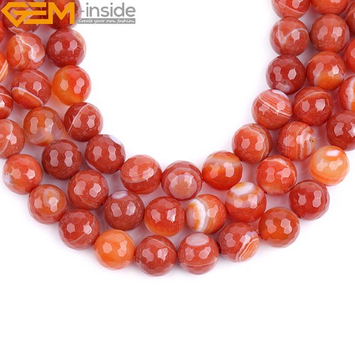 Naturstein gestreift Sardonyx Achat Perlen für Schmuckherstellung 15 Zoll facettiert 4-14 mm - Bild 66 von 86