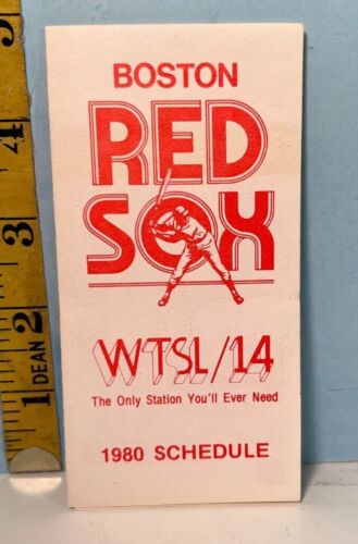 1980 Boston Red Sox Baseball Schedule WTSL 14 Radio