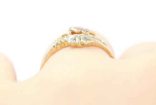 Estate 10KT Yellow & Rose Gold Grape Leaf Ring by RGC Black Hills Gold - 2.1g - Picture 19 of 19