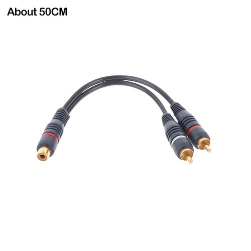 Line Cooper Wire 2 RCA Female To 1 RCA Male Splitter Cable Audio Splitter - Photo 12/18
