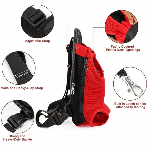Haustier Welpe Hund Netz Tragetasche Rucksack Träger Reise Schultertasche - Bild 5 von 22