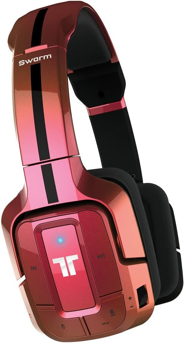 NEW Mad Catz Tritton Wireless Swarm Headset Bluetooth PS4/PS3/PC/iPhone RED/PINK